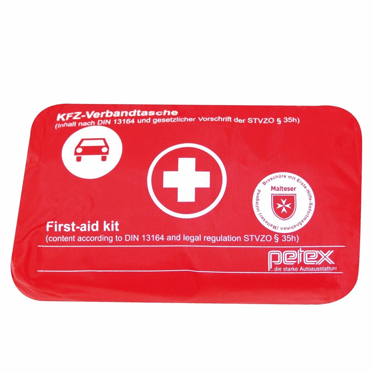 PETEX KFZ-Verbandtasche, DIN 13164-2022, staubgeschützt, langlebig