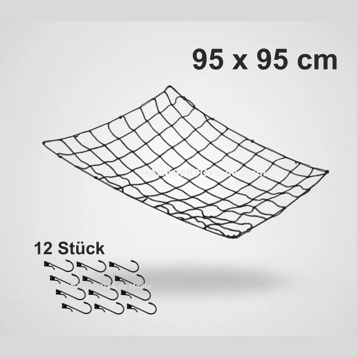 PETEX Gepäcknetz, flexible Sicherung 95 x 95 cm, robust und vielseitig
