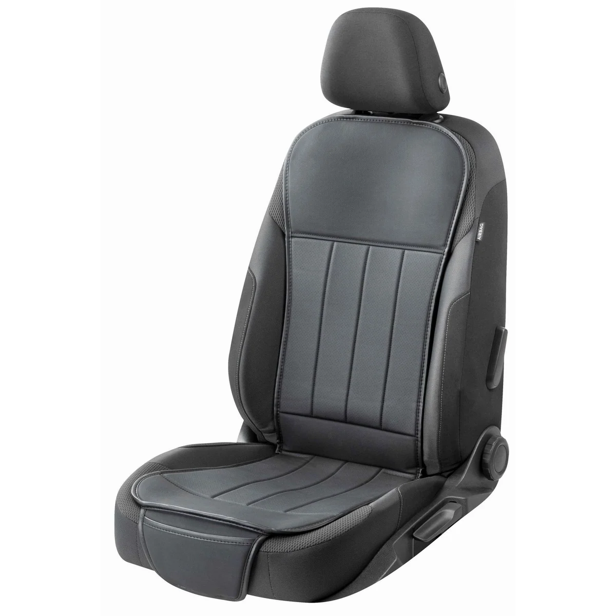 WALSER Autositzauflage PKW Sitzauflage Lewis schwarz, elegantes Design, angenehmes Sitzgefühl